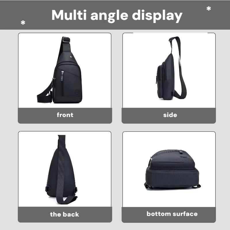 Sac de poitrine de sport pour hommes, sac à bandoulière réglable, adapté aux sports de plein air, sacs à bandoulière pour les déplacements, sacs d'affaires