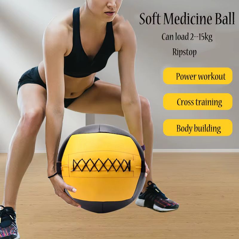 Balle médicale souple en cuir PU pour entraînement de force