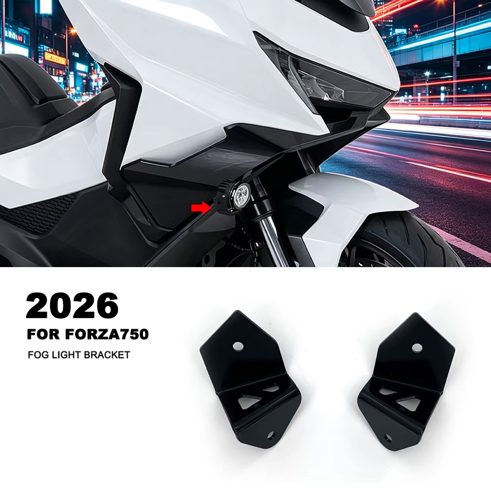 Accessoires 2026 pour Forza 750 : Phares auxiliaires LED pour moto Honda Forza 750 avec support de montage avant