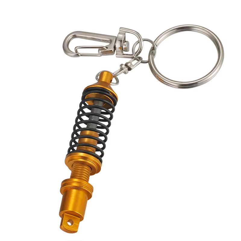 Porte-clés Amortisseur de Voiture, Modèle Métallique de Suspension d'Amortisseur pour Modification Automobile, Pendentif Clé, Cadeau pour Concessionnaires 4S