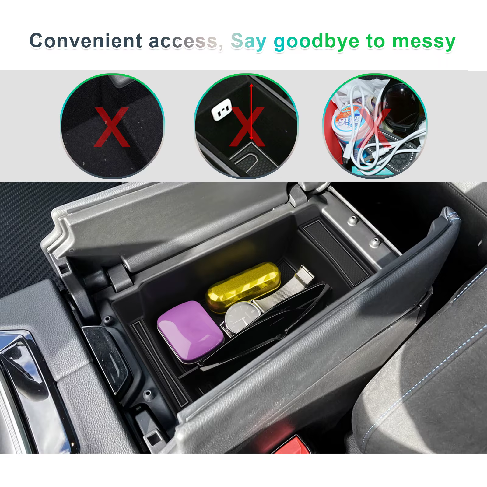 RUIYA pour Renault Austral E-Tech 2022-2026 – Boîte de rangement pour accoudoir de voiture, conteneur de commande central, accessoires Renault Austral 2026
