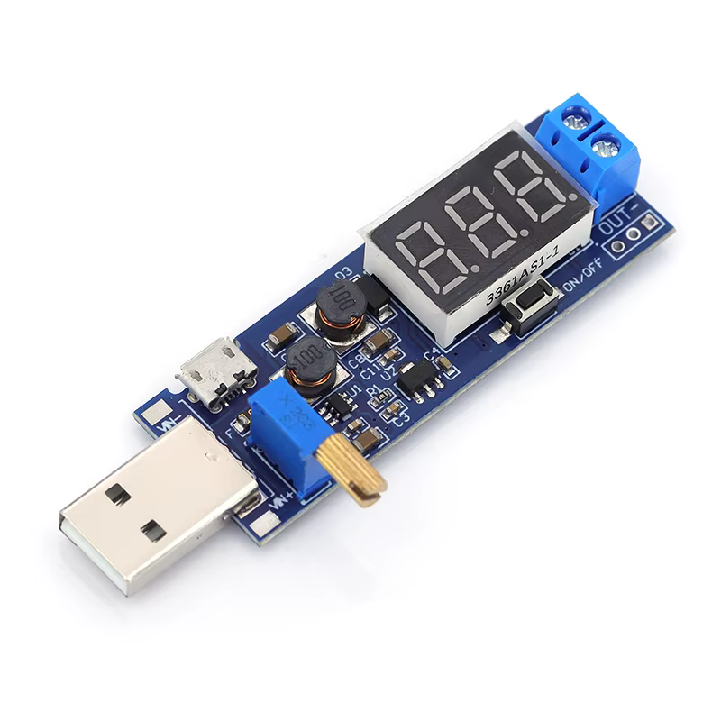 Convertisseur Boost Buck USB, Module d'alimentation élévateur/bas DC-DC 5V à 3.3V / 12V, sortie réglable DC 1.2V-24V