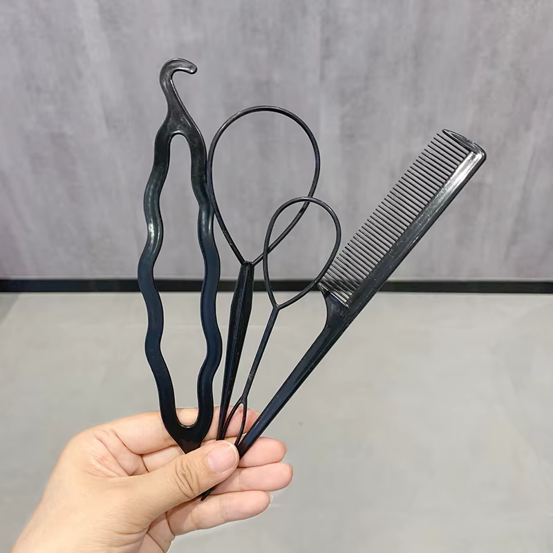 Outil de coiffure : Aiguille magique pour faire des chignons, accessoire de coiffure pour queue de cheval, pour enfants