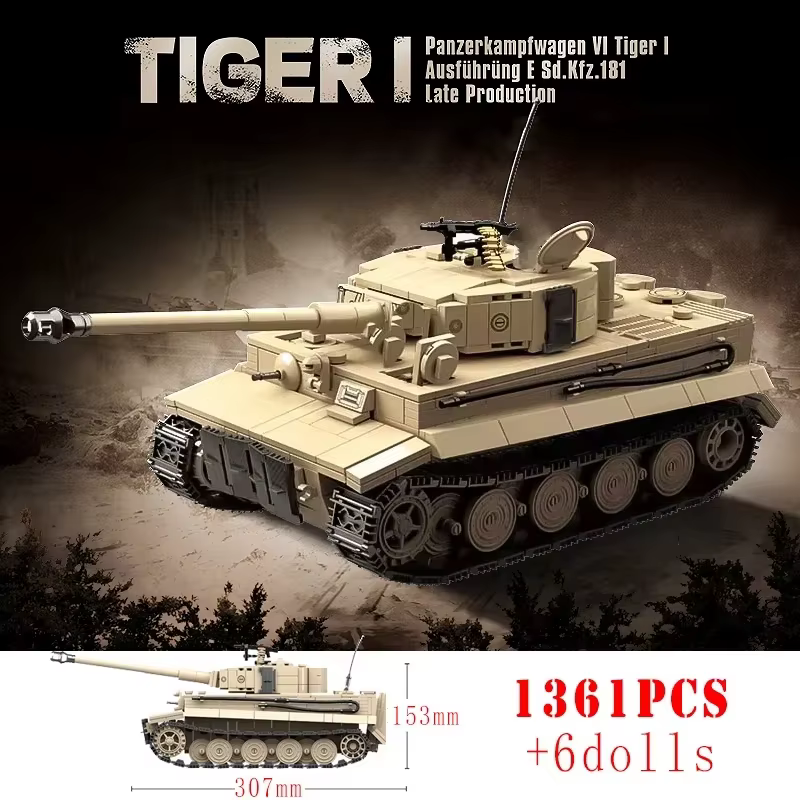 Blocs de construction de chars lourds Tiger I, KV-2, Panther, armes militaires, soldats, briques, jouets pour enfants, cadeau d'anniversaire pour enfants