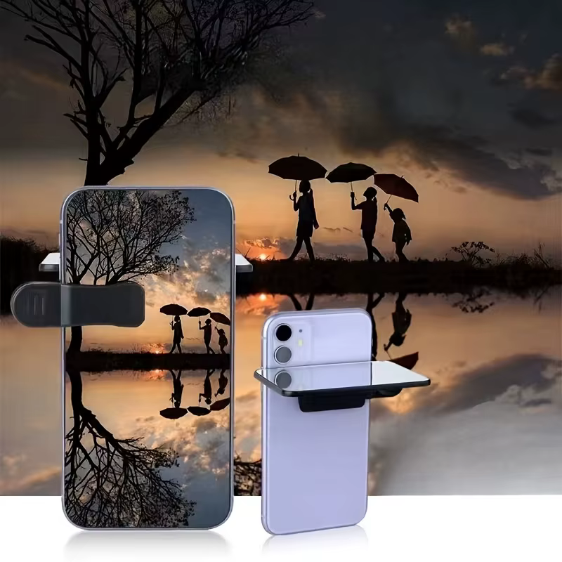 Outil de photographie de lentille réflexion pour iPhone/Android-fixation de miroir Portable-accessoire de photographie de voyage (pas d'une batterie nécessaire)