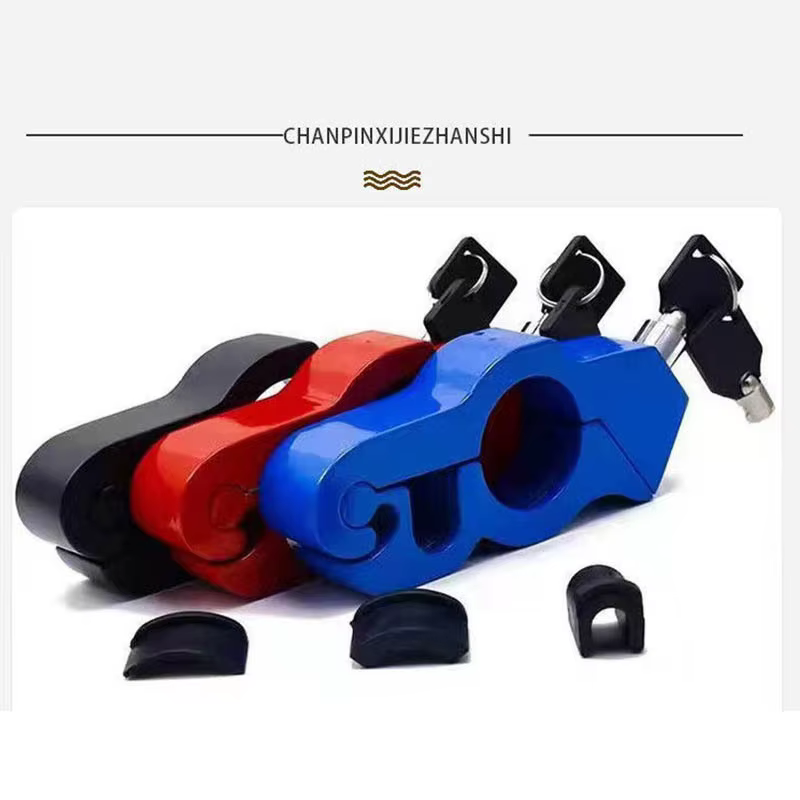 Serrure de guidon de moto, serrures antivol pour véhicule électrique, serrure en alliage d'aluminium, imitation solide, serrures de vol