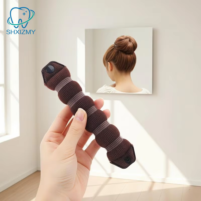 Chignon Magique Noir/Marron, Outil de Coiffure Type Donut, Accessoire pour Cheveux, Épingle à Cheveux pour Femmes, Coiffure DIY, Tresses