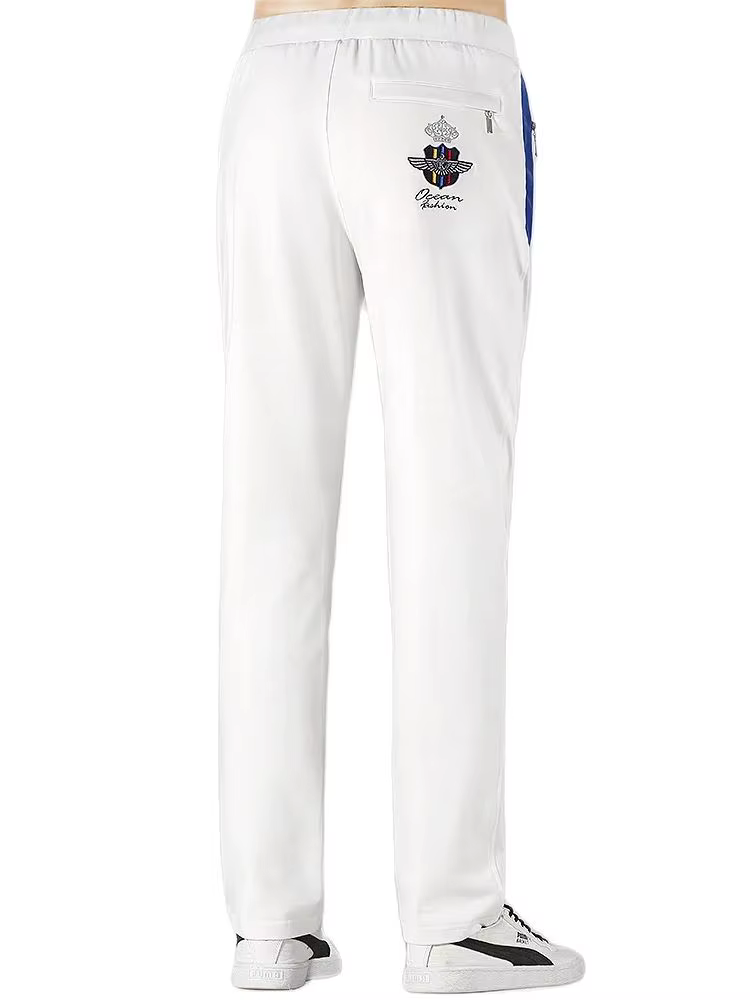 Pantalon de sport en coton à taille élastique pour hommes, vêtements d'entraînement décontractés, vêtements de course, blanc, mode toutes saisons, fjdehors, taille M à 3XL