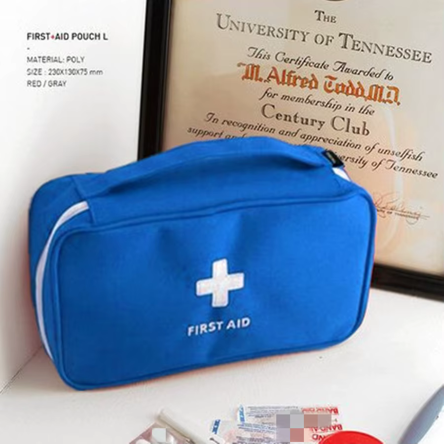 Trousse de premiers secours pour médicaments de santé, tissu Oxford, rangement de voyage Portable, trousse d'urgence, fourre-tout, sac médical d'extérieur, mallette de rangement rouge