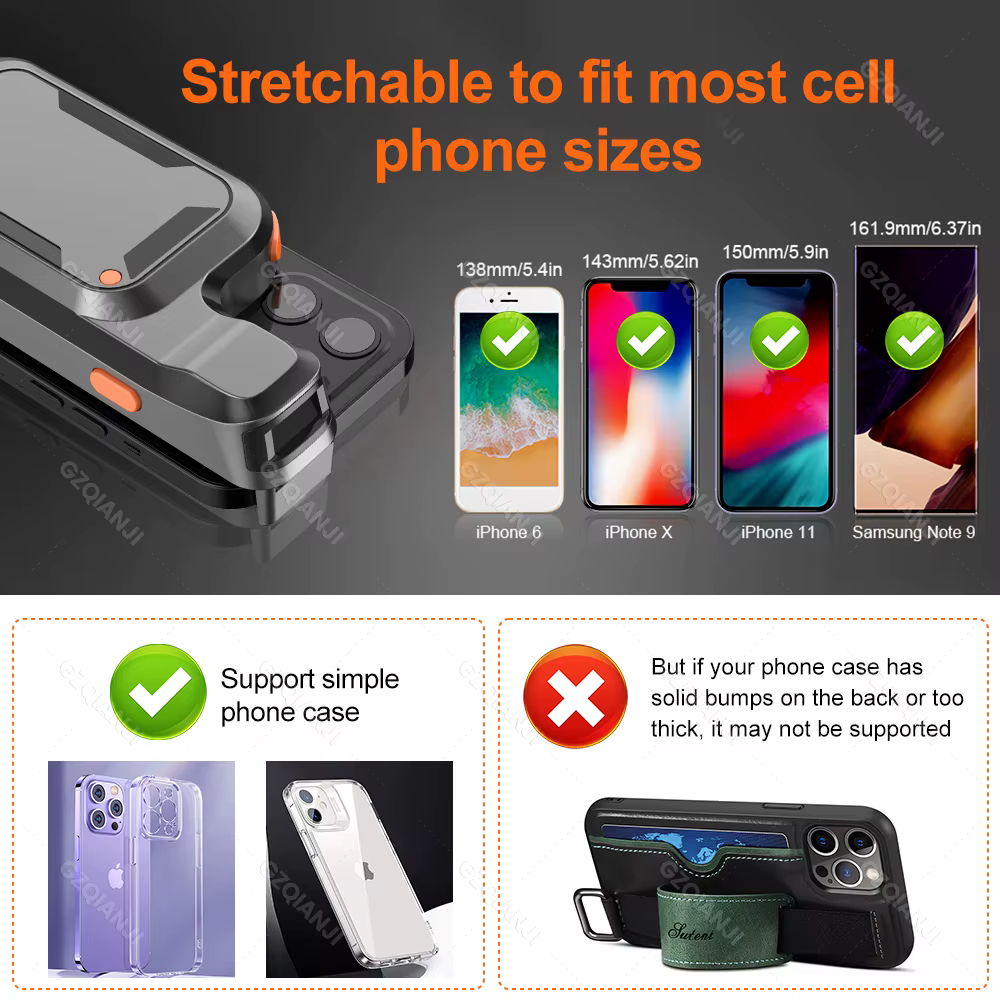 Lecteur de codes-barres sans fil mini Bluetooth à clip dorsal, lecteur de codes-barres 2D pour téléphone, lecteur de codes QR, scanner PDF417 pour la numérisation mobile