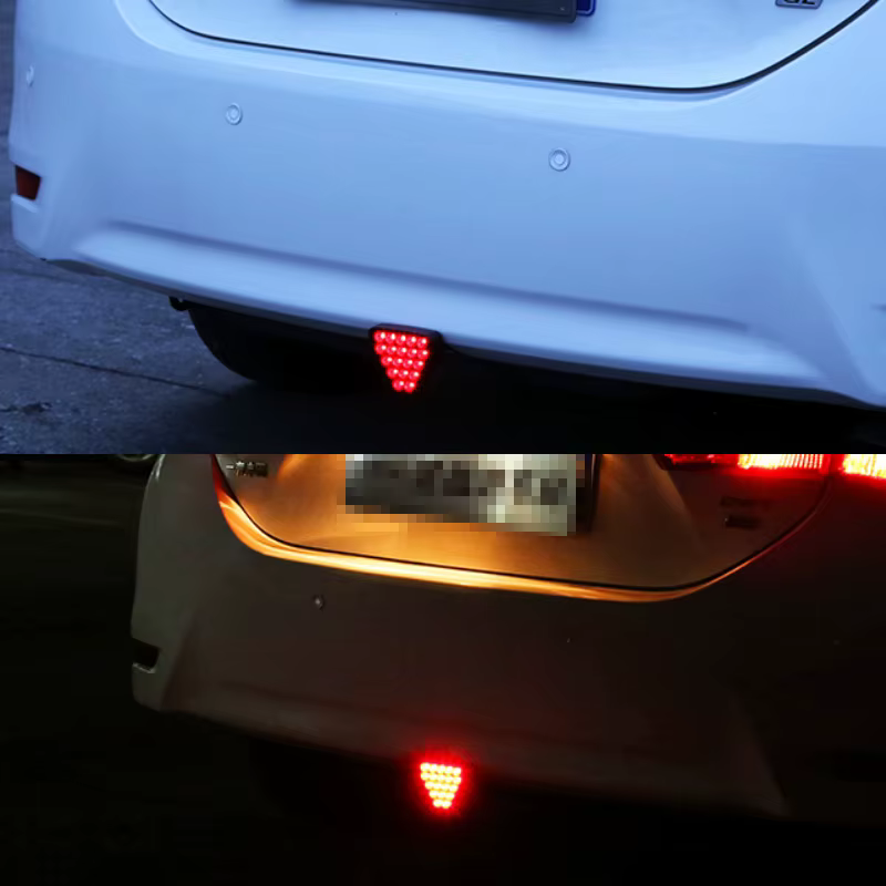 Flash F1 Triangle Style lumière voiture pilote arrêt feux de sécurité sport arrière troisième feu Stop Auto queue avertissement freinage Signal lampe 12V