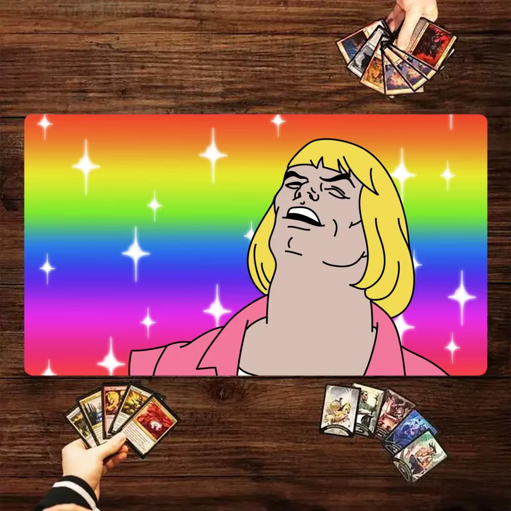 Tapis de jeu Magic The Gathering, tapis de jeu amusant avec des mèmes, tapis de jeu de société en caoutchouc durable pour les jeux MTG et TCG. Tapis de souris et tapis de bureau