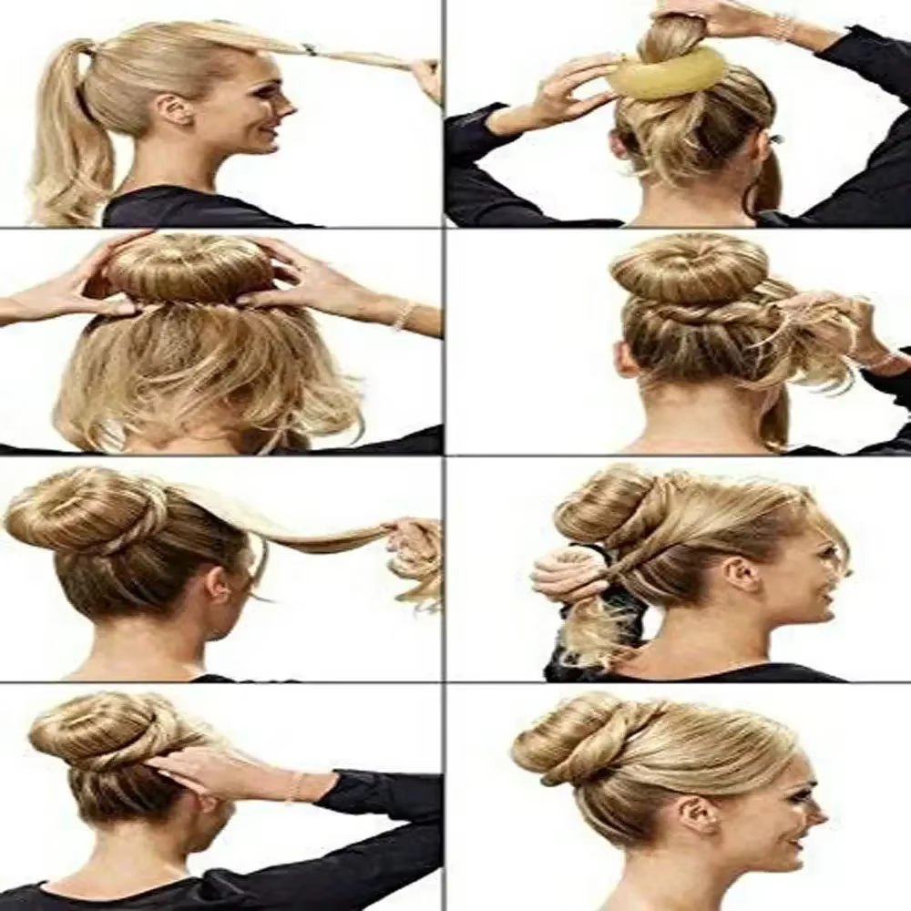 Artificiel astique à cheveux pour chignon, 6/2/8/9 cm, bandes pour queue de cheval, accessoires de coiffure