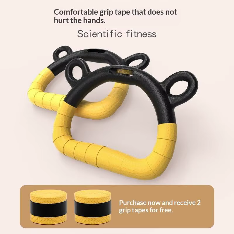 Anneaux de gymnastique réglables pour enfants avec barre horizontale