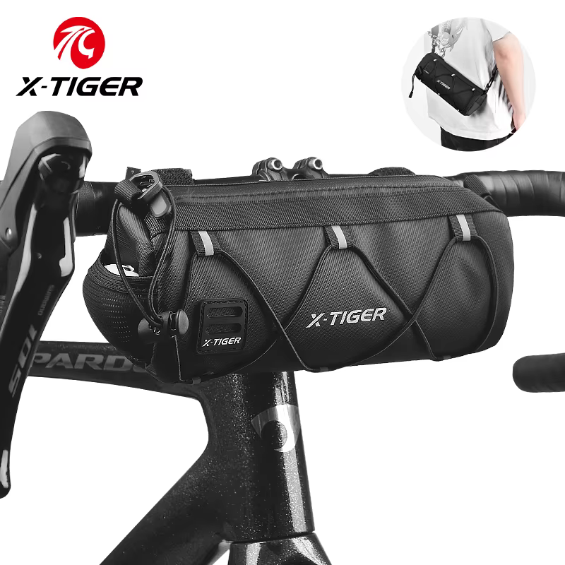 X-TIGER sac de vélo Portable guidon multi-usages grande capacité sac à dos de cyclisme vtt route cyclisme cadre Tube sac