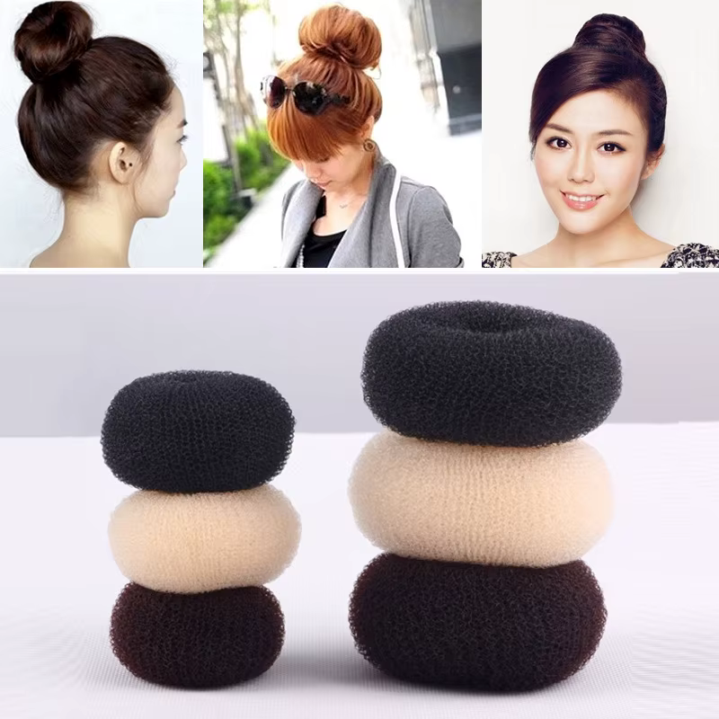 Machine à chignon magique pour femmes, 1 pièce, S M L, noir/marron/ivoire, Donut Bagel, outils pour cheveux, épingle à cheveux, accessoires pour cheveux, tresses de style