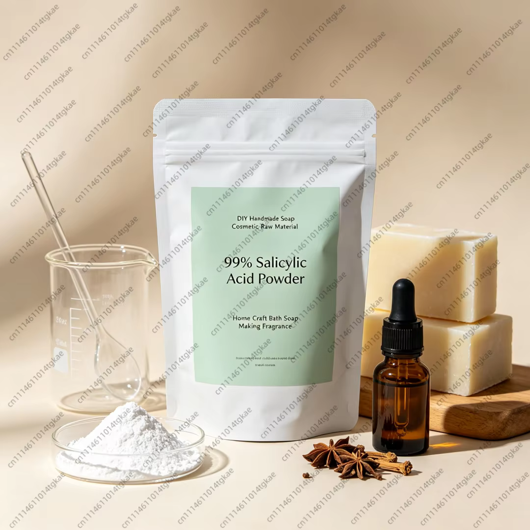 Poudre d'acide salicylique à 99 % pour la fabrication artisanale de savon cosmétique DIY, matière première pour savon de bain et parfums faits maison