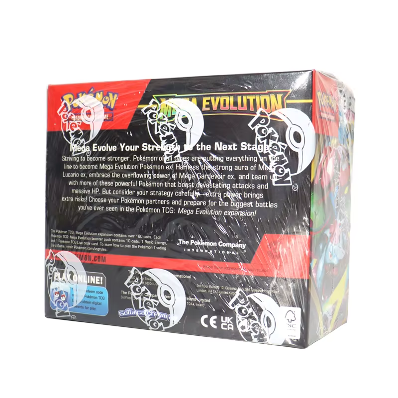 360 pièces version anglaise Pokémon TCG: Mega Evolution Booster Box carte commerciale Pokemon 36 Pack boîte puissante Mega Evolution Pokémon ex
