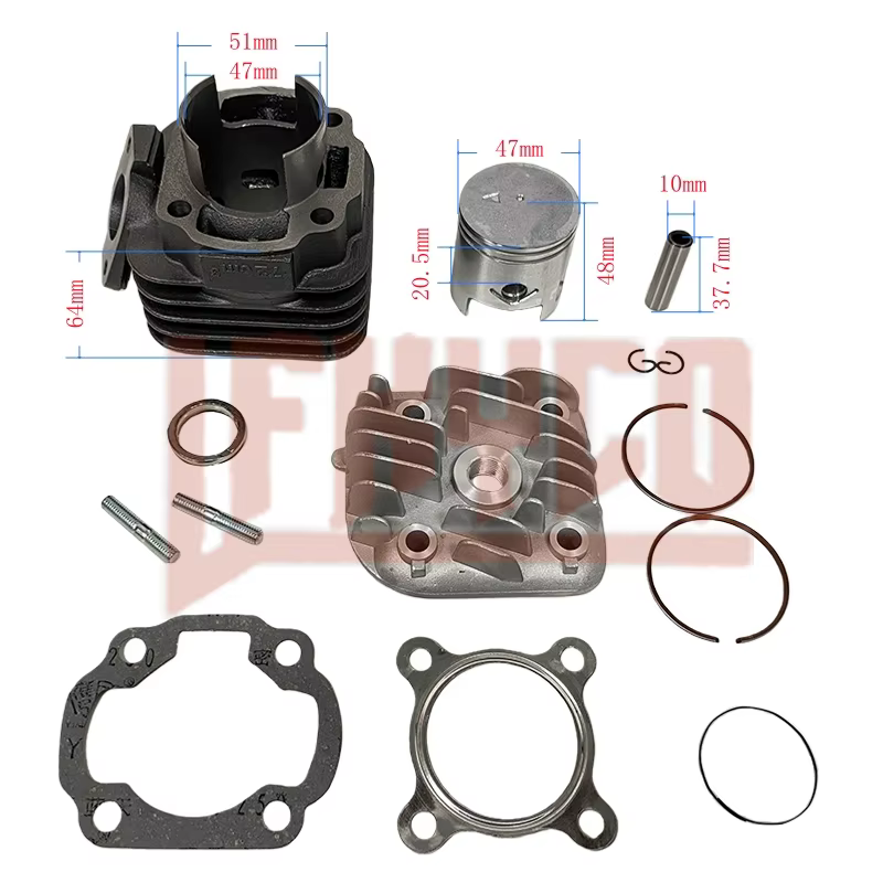 Kit de Piston de bloc-cylindres à gros alésage pour Scooter, 47mm, 70cc, moteur pour Yamaha Breeze Cs Jog 50 Neo S Why Eu1 50cc Minarelli 2T Motoblock