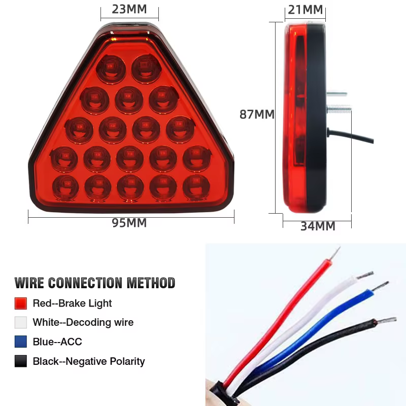 Flash F1 Triangle Style lumière voiture pilote arrêt feux de sécurité sport arrière troisième feu Stop Auto queue avertissement freinage Signal lampe 12V