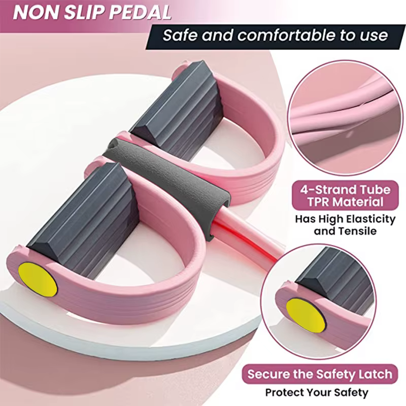 Bandes de résistance, extracteur de pédale de Yoga à 4 tubes, corde de traction élastique, équipement de Fitness pour l'entraînement de l'abdomen, de la taille et des bras