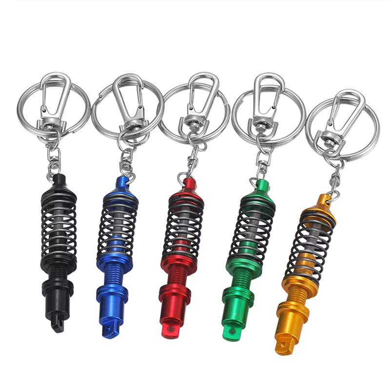 Porte-clés Amortisseur de Voiture, Modèle Métallique de Suspension d'Amortisseur pour Modification Automobile, Pendentif Clé, Cadeau pour Concessionnaires 4S