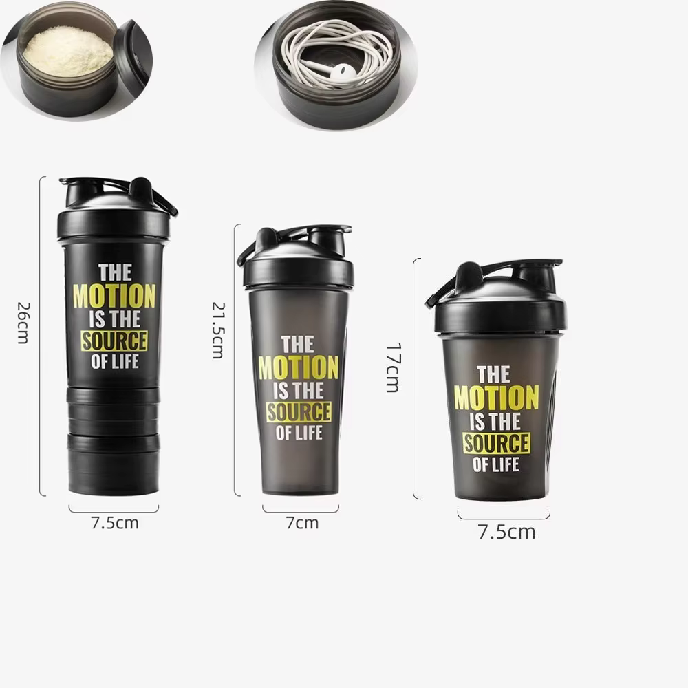 Shaker de poudre de protéines Cup400/600/650ml avec agitateur en métal
