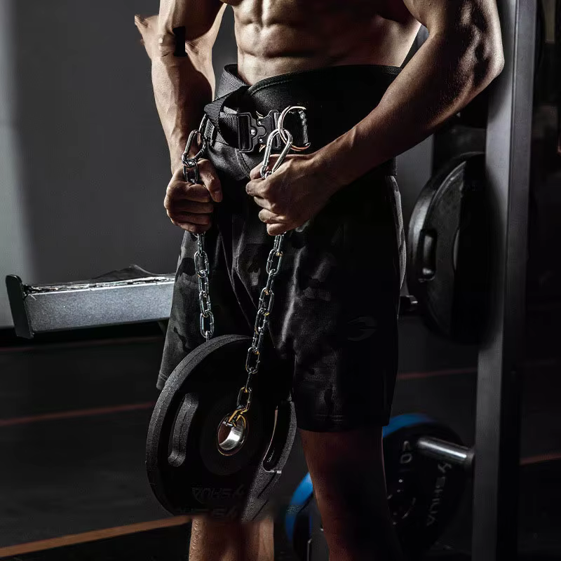 Ceinture de trempage robuste avec chaîne en métal pour les entraînements de gymnastique complets