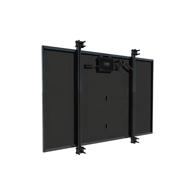 Structure d'installation solaire facile pour balcon, support de montage mural pour balcon, support d'installation Vertical 300w 400w 600w 800w