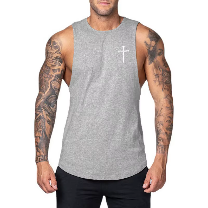 Vêtements de sport personnalisés imprimés croisés pour hommes