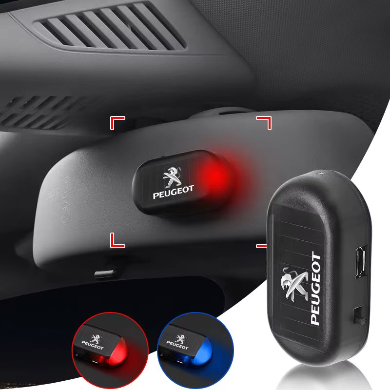 Accessoires de voiture sans fil : Capuchons de lampe LED clignotants antivol pour Peugeot 206 3008 208 508 2008 307 308 207 407