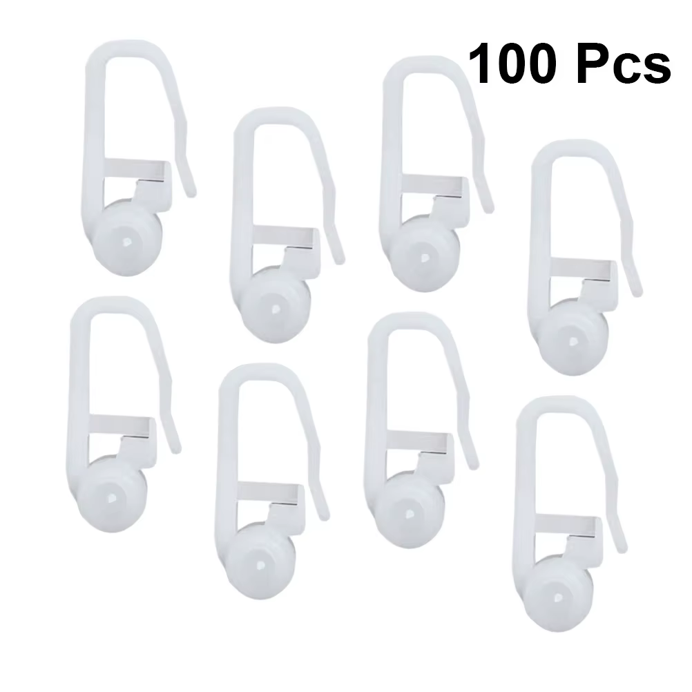100pc rideaux crochets tiges rideau suspendu lit rideau spécial crochet rideau rouleau store cintre piste crochet pour maison rideau outil