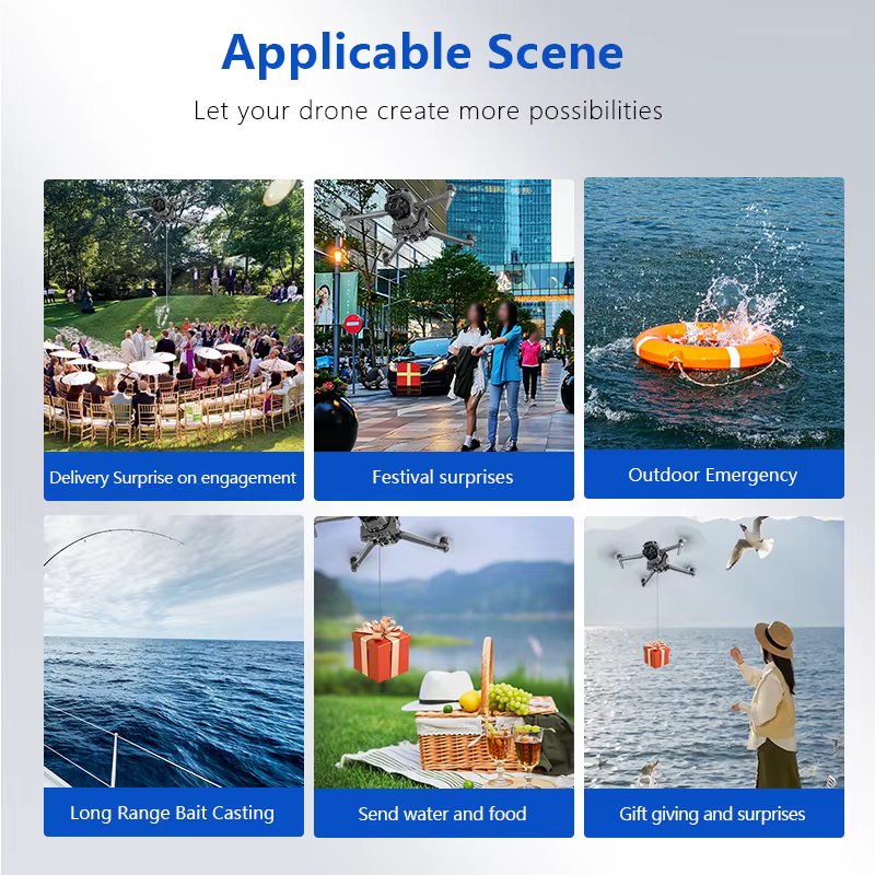 Système de largage aérien amélioré 12KM pour accessoires de drone DJI Air 3S, dispositif de transport de charge utile pour drone DJI Air 3