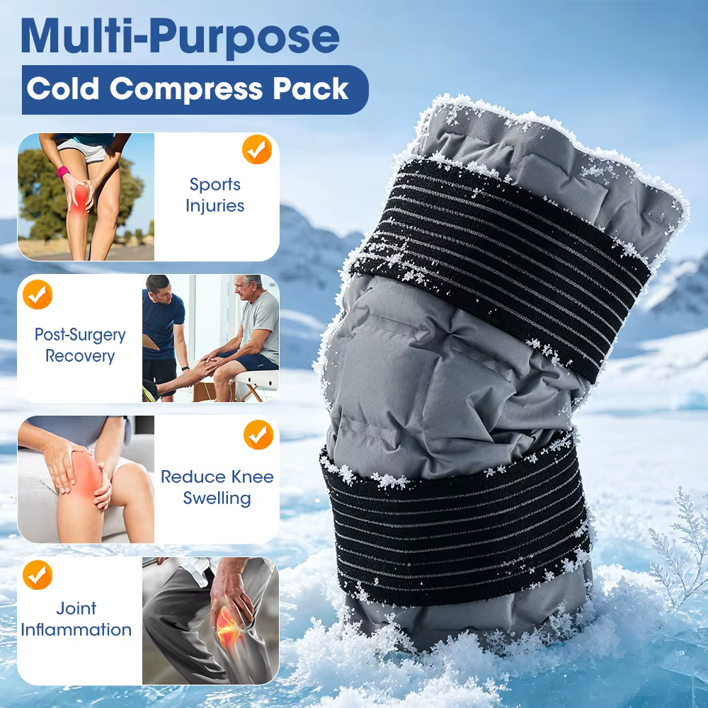 Enveloppe de glace pour le genou pour blessures