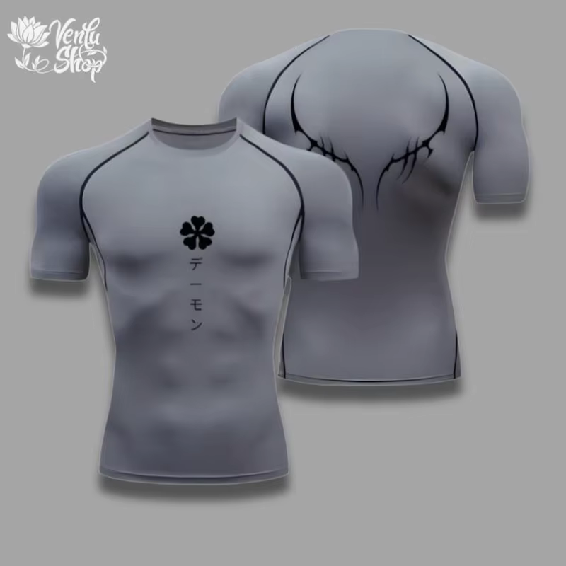 Chemise de compression | Trèfle noir