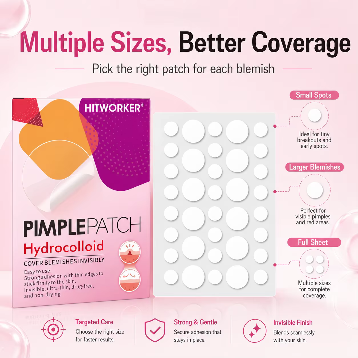 Patch anti-acné transparent - Sans alcool, non irritant, patch anti-acné de haute qualité à l'acide salicylique et à l'huile d'arbre à thé