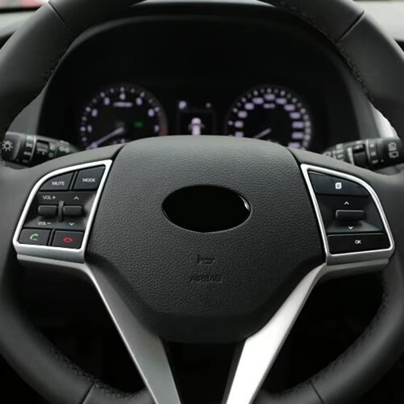 Autocollants de couverture décoratifs pour boutons de volant, accessoires d'intérieur, pour Hyundai New Tucson 2015 2016 2017 2018 2019 2020