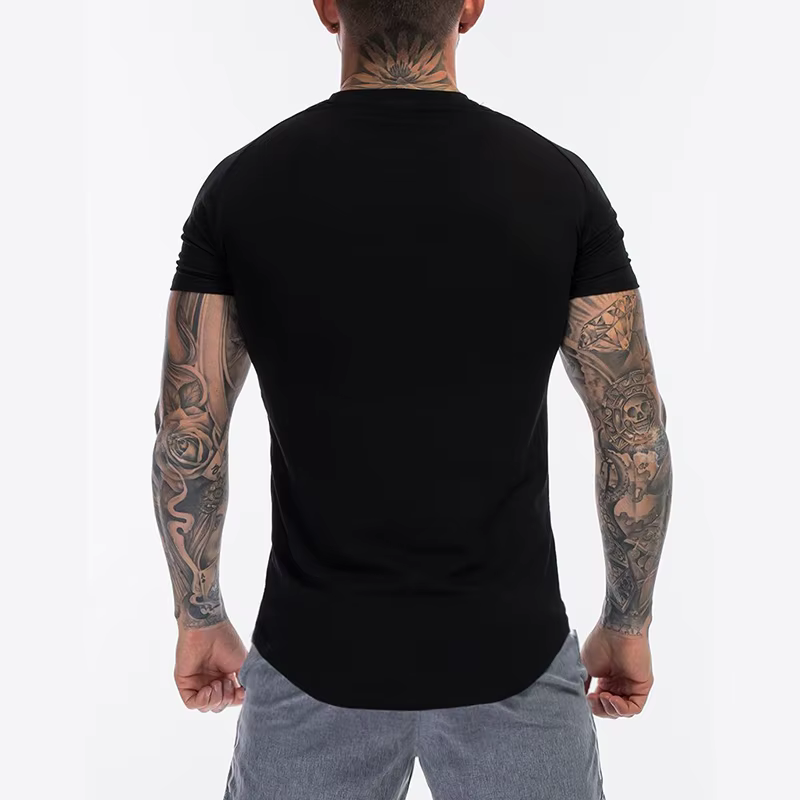 Vêtements unis mode T-Shirt hommes coton respirant Fitness