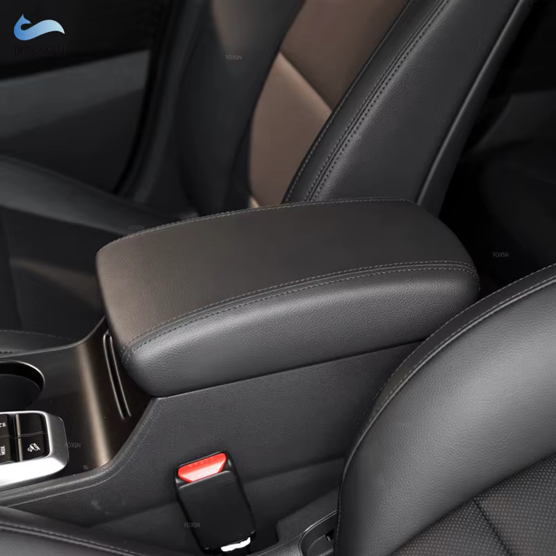 Accessoires de voiture pour Hyundai Tucson 2015 2016 2017 2018, couvercle de console centrale en cuir microfibre, couvercle de boîte d'accoudoir, garniture intérieure