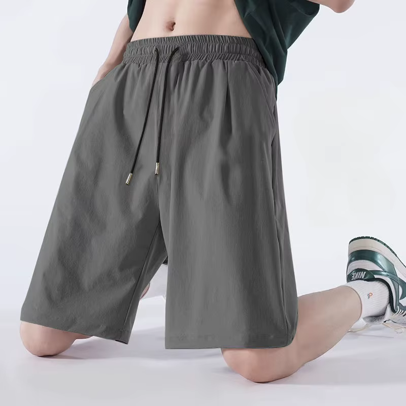 Short à taille élastique pour hommes, vêtements d'été avec cordon de serrage, séchage rapide, pantalon court pour course à pied, Fitness, sport