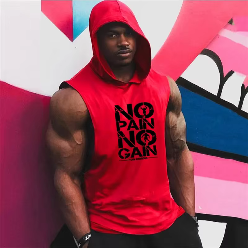 Marque gymnases vêtements hommes musculation à capuche débardeur coton sans manches gilet sweat Fitness