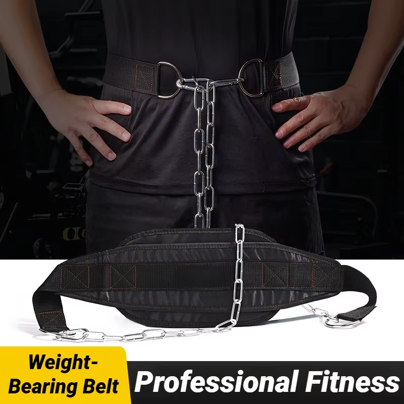 Ceinture de musculation épaissie avec chaîne pour dips