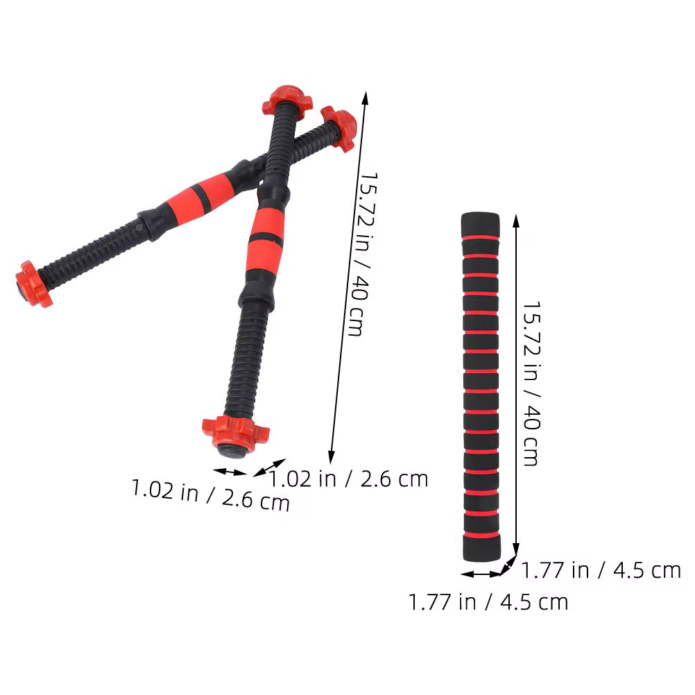 40 cm haltère tige en acier massif haltérophilie Spinlock haltères barres avec connecteur gymnastique maison Fitness