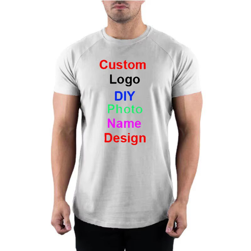 T-shirt à manches courtes en coton à col rond pour hommes