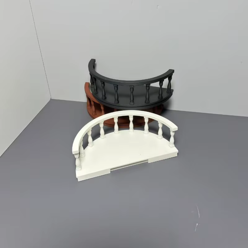 Balustrade de balcon miniature, accessoires pour maison de poupée, échelle 1:12, clôture de balcon incurvée pour décoration extérieure de maison de poupée