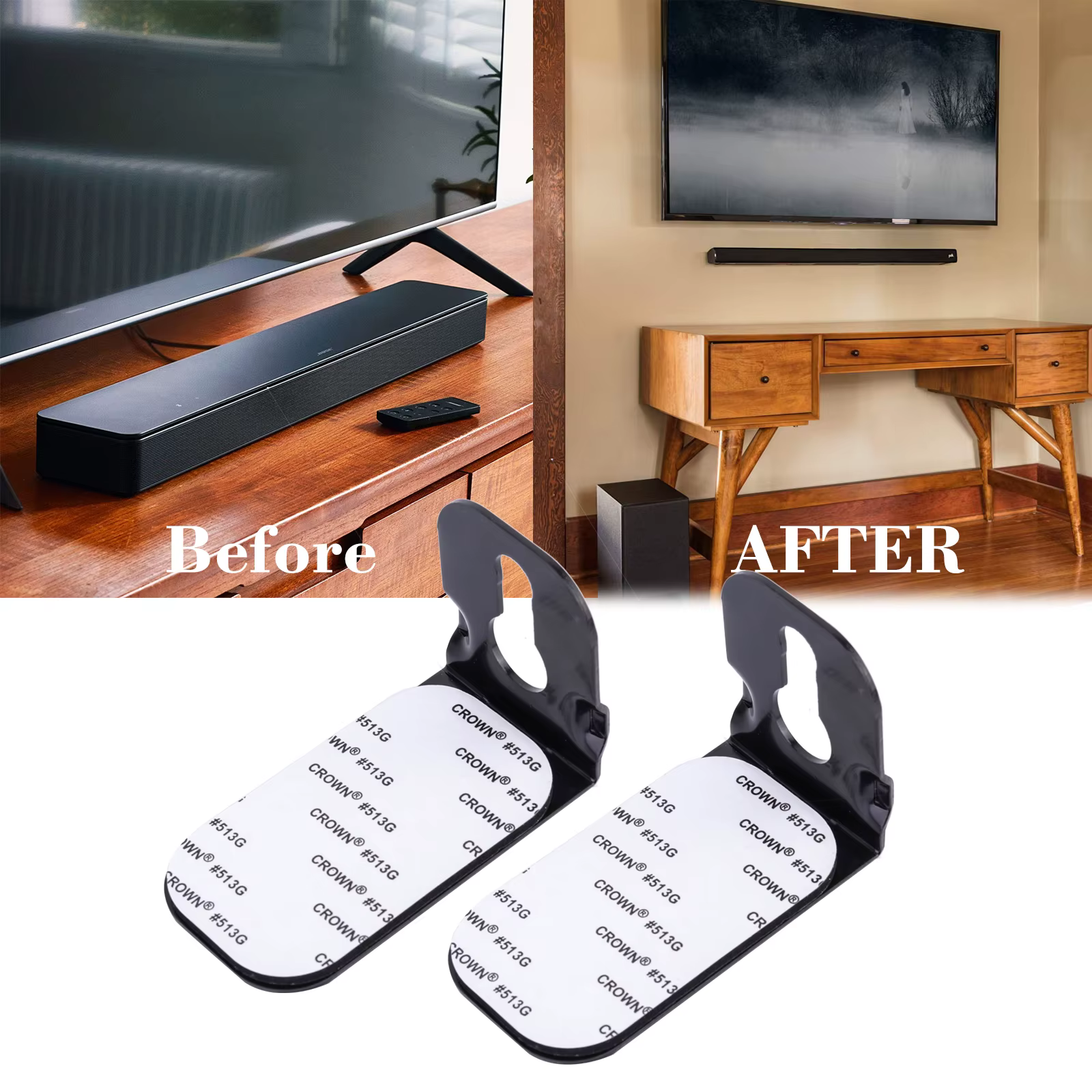 Kit de montage mural universel pour barre de son, supports de montage pour JBL Samsung Sony Bose Vizio TCL
