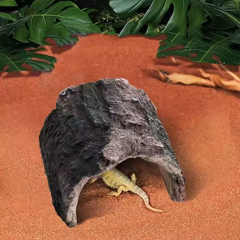 Terrarium créatif pour reptiles, accessoires pour tortues, plate-forme de se prélasser, grotte en résine, jouet d'escalade, décoration d'aquarium, animaux rampants