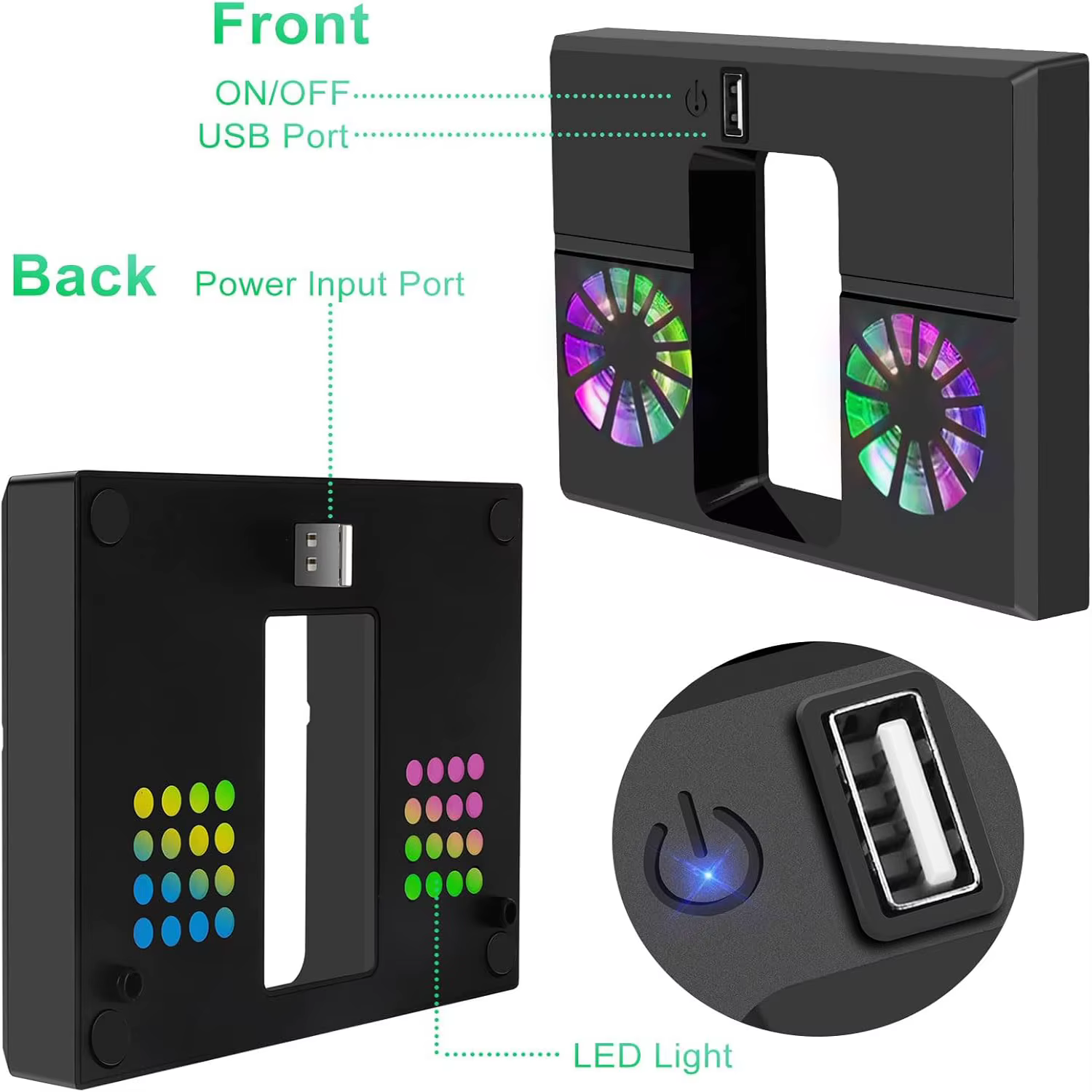 Ventilateur de refroidissement pour Console de jeu Xbox série X, accessoires, refroidisseur coloré avec double contrôleur, Station d'accueil, support Vertical