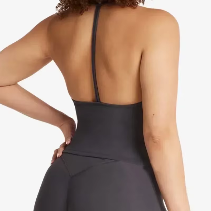 Débardeur de sport sexy pour femme avec soutien-gorge intégré et coussinets