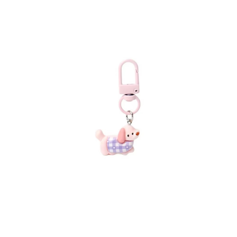 Porte-clés créatif et exagéré pour chiot, accessoires de dessin animé pour chien, pendentif de Simulation mignon pour sac à main